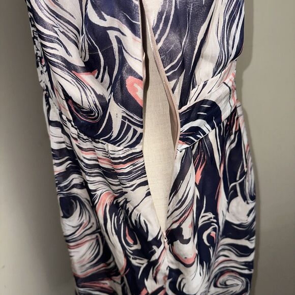 Laundry by Shelli Segal Dress Silk Mod Ikat Wrap Balloon Sleeve Mini Sz 14 EUC - Picture 10 of 12